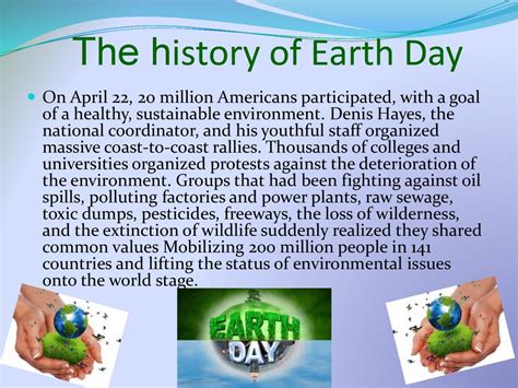 history of earth day for students